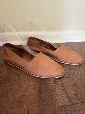 Frye Milly A Line - Women Slip On - Camel Nubuck Soft Leather - size 8M